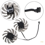 stay 2Pcs Set Graphics Card Fan 4Pin Cooler Fans for RTX2060S GTX1660 1660ti 1660S GAMING GPU Fans