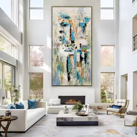 Carnaval Wall Art Abstract Handmadde Oil Painting On Canvas Lovely Colorful Art Work Custom Painting