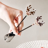 Ins Simple 304 Stainless Steel Stirring Spoon Coffee Spoon Cartoon Deer Exquisite Long Handle Small 