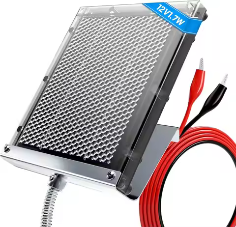 12V 1.7W Solar Panel for Deer Feeder, Waterproof with Mounting Bracket and Alligator Clip