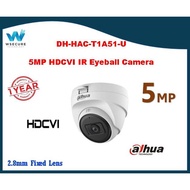 Dahua Analog 5MP HDCVI IR Eyeball Full HD Indoor CCTV Camera - DH-HAC-T1A51-U