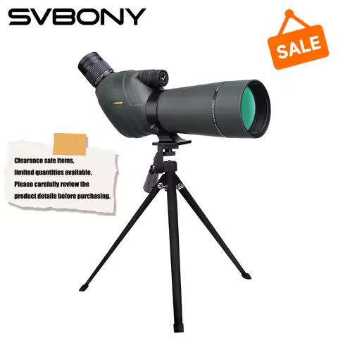 Svbony SV411 20-60x70mm HD Spotting Scope FMC Dual Focus 45 Degree Angled Telescope Suit for Target 