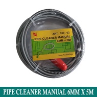 Alat pembersih pipa manual - Pipe Cleaner ukuran 5M