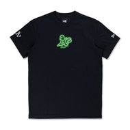 New Era เสื้อ รุ่น OAKLAND ATHLETICS PARTY VIBE - SUMMER NEON BLACK REGULAR SHORT SLEEVE T-SHIRT 141