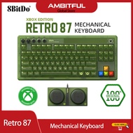 8BitDo Retro 87 Mechanical Keyboard，Hot Swappable ,Bluetooth/2.4G/USB-C Gaming Keyboard with RGB Bac