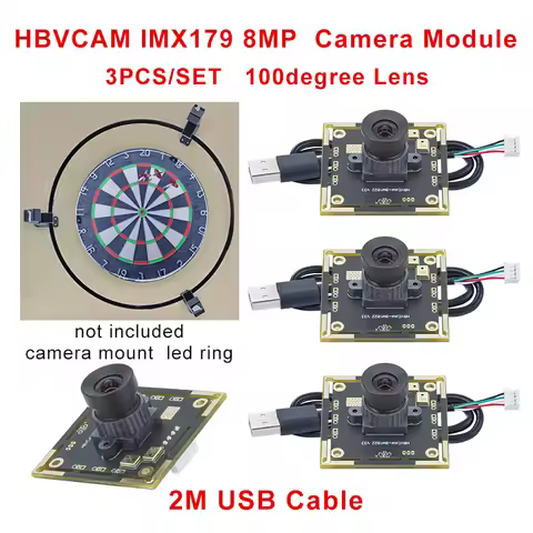 HBVCAM IMX179 100 degree 8MP camera module for Autodarts io Scoring System