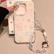 Cream White Cute Dolphin Casing For iQOO 13 12 11 11S 7 Neo 10R Neo10 Neo9 Neo8 Pro Neo7 Neo6 Neo5 S