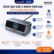 Genuine MOKiN 160W GaN PU1102 USB-C Charging Dock Gray (Gray) -