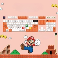 Super Mario Keycap OEM Profile 118 Keys PBT Dye Sublimation Wooting AULA F75 Keycaps Creative Cute M
