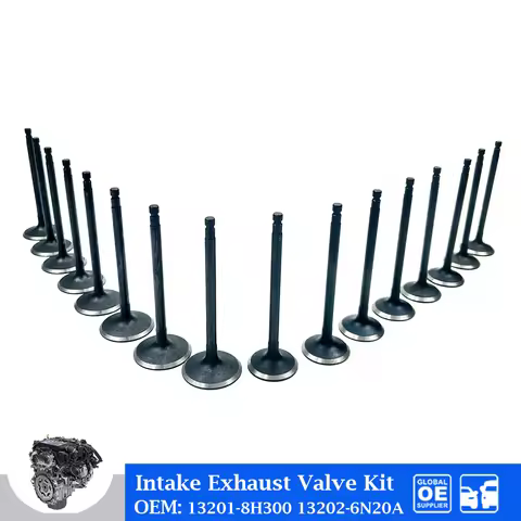 16 Pcs Intake Exhaust Valve Kit For Nissan Teana Altima X-TRAIL 2.0L 2.5 QR25 T30 Engine Car Accesso