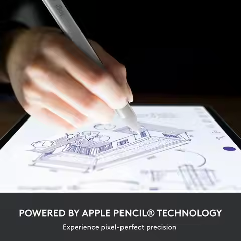 Logitech Crayon USB-C Digital Pencil for Apple iPads, Silver
