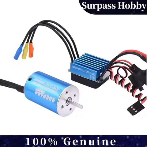 Surpass Hobby 2838 Brushless Motor 3200KV-6200KV & 35A ESC for 1/14 1/16 RC Car, Boat, Waterproof Sp