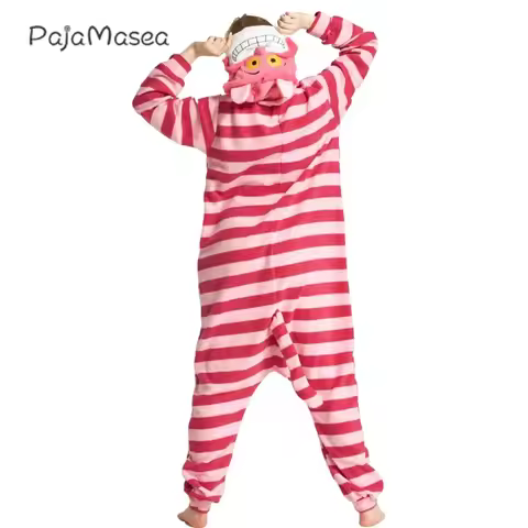 XXL Cheshire Cat Red Onesie Cartoon Onsie COOKIE MONSTER Women Christmas Family Party Costume Romper