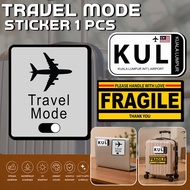 Stickers Travel Luggage Airport Code BKK KUL SIN Tag Style Design for Suitcase