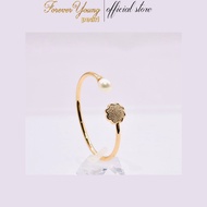 VT26 - 8 -9 mm Freshwater White Pearl Bracelet, High Quality Durable Gold Plated Bracelet