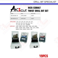 AKICUT BRAND M35 COBALT TWIST DRILL BIT SET DBSM35M135  DBSM35M195 DBSM35M255