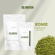 So.Matchi - KOME Genmaicha Powder Japanese Green Tea Blend Brown Rice 50/100g 玄米茶粉 Halal Certified