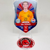 [RARE 1:24] Player Cards De jong Chrome Shied Cards Topps Euro 2024 (Free random card + toploader + 