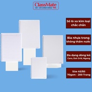 XO ClassMate Notebook 200 Pages Plastic Cover Spring Notebook A5/B5, 70GSM, Horizontal/Checkered/Dot