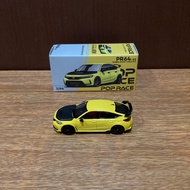 HONDA Pop Race 062 62 Civic Type R FL5HONDA FL 5 Yellow Carbon Hood Diecast Car poprace