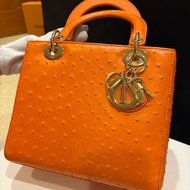 Dior 鴕鳥皮黛妃包 Lady Dior