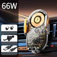 66W tanpa wayar mengecas kereta ung pemegang efon ung bebas tangan efon bimbit Universal untuk papan