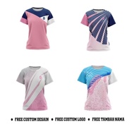 Custom Printing Women's Badminton Jersey T-Shirt Quick Dry T Shirt Women Sport T Shirt