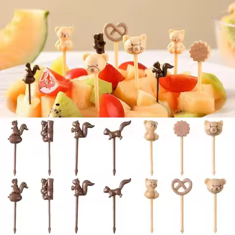 Animal Fruit Fork Good Grade Plastic Mini Cartoon Kids Cake Fruit Toothpick Bento Lunch Bento Access