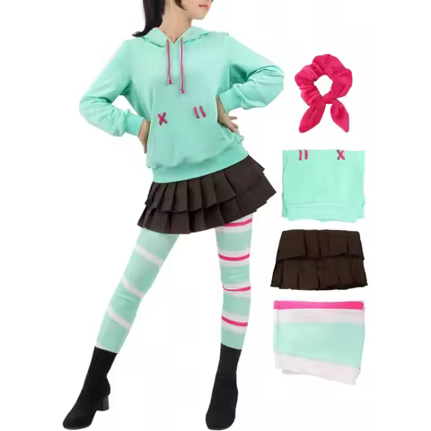 ❤2026❤ C-ZOFEK Women's Vane Cosplay Costume Hoodie Skirt US Size Outfit Leggings with Hairtie for Ha