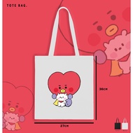 BT21 ARMY TATA TOTEBAG COOKY/ KOYA/ CHIMMY/ RJ/ MANG/ CANVAS BAG/ ADHESIVE/ BAG/ COLLEGE/ CASUAL/ LE