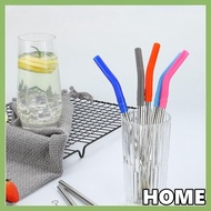 ALLGOODS 2Pcs Stainless Steel Straw, With Silicone Tip 8mm Metal Straw, Bar Accessories Reusable Detachable Smooth Surface Stanley Cup Straw Tumbler Cup
