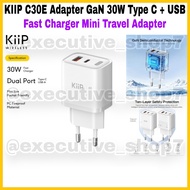 KIIP C30E GaN 30W Type C + USB Adapter - Fast Charger Mini Travel Adapter