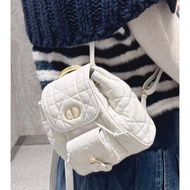 [Old Fairy] Dior Dior Caro Backpack Sheepskin Rhombus Commuter All-Match mini Multi-Pocket Portable 