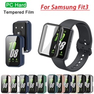 PC Full Cover + Tempered Glass Hard Case For Samsung Galaxy Fit3 Fit 3 Casing For Samsung Galaxy Fit