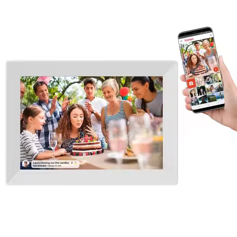 32GB Memory WiFi Frameo Digital Photo Frame 10.1 Inch Smart Digital Picture Frame LED Backlight HD T
