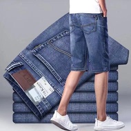 【COD Free Shipping】Straight Casual Pants Cropped Outer Wear Denim Five Points Summer Men's Breeches 