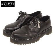 Dr. Martens 1461 Zip Vex 白色縫線三孔皮鞋 男款 黑色 UK6 號 - 成色極佳 [二手]