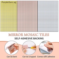 PurpleSun 5x5mm DIY Self-Adhesive Mini Square Acrylic Wall Sticker Mirrors Mosaic Tiles Disco Mirror Tiles Stickers Craft SG