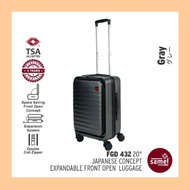 [Ready Stock] HICOOK Samel FGD432 20" Japanese Concept Expandable Anti-Theft Zipper Front Open Lugga