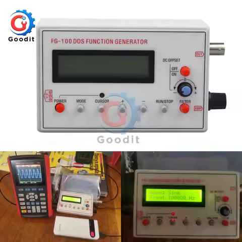 DDS 1HZ-500KHZ Functional Signal Generator Sine Triangle Square Frequency Sawtooth Wave Waveform 3.0