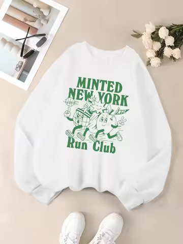 New York Run Club Printing Streetwear Women Multicolor Sport Sweatshirts Autumn Casual Sweatshirt Th