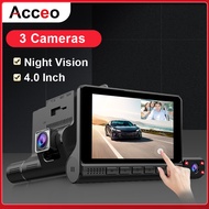 3 Cameras Car Video Recorder 4 inch IPS Camera Recorder Night Vision G Sensor Dvr Astern 24-Hour Par