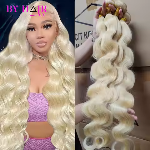 Color Blonde 613 Bundles Peruvian Hair Honey Blonde Body Wave Bundles Raw Human Hair 32 inches Hair