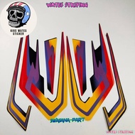 Striping Sticker Lis Les Polet yamaha rx s rxs special 1997 97 special Black Yellow Quality Wates St