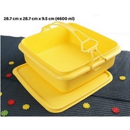 Twin Tulipware RANTANG BESAR 4600 ml Square and Store Wadah Piknik Asri Tulipware