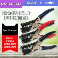 QUAFF Single Handheld Puncher METAL BODY ID Puncher (OBLONG / CIRCLE / CORNER) | SPX