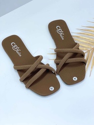 San San Dép Lê DÂY ĐAN Đế Bệt Nữ Thời Trang Dép Đi Tiệc Du Lịch Êm Chân