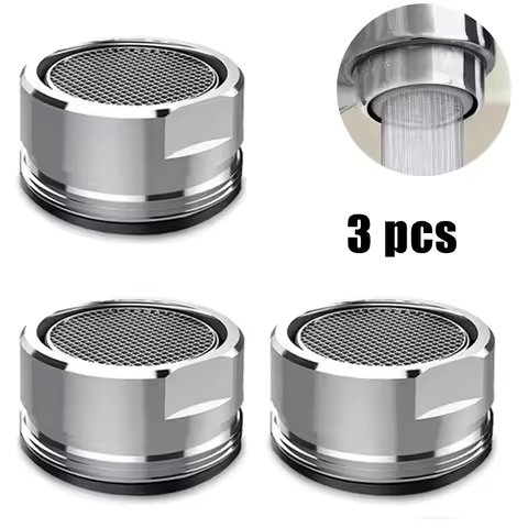 3PCS Brass Water Saving Faucet Tap Aerator M24 Thread Bathroom Faucet Bubbler Stainless Steel Replac