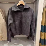 UNIQLO imported new apparel Yanye U Family Autumn And Winter Womens Zipper Knitted Cardigan Sweater 