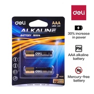 Deli Battery Alkaline Battery AAA 10 Years Shelf Life 30% Longer Lasting 1.5V LR03 2 18504